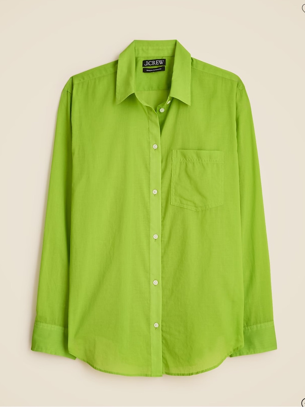 J.Crew NEW Garçon classic shirt in cotton voile Green